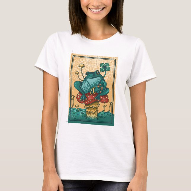 Frug with Mushroom and Clover T-Shirt (Front)