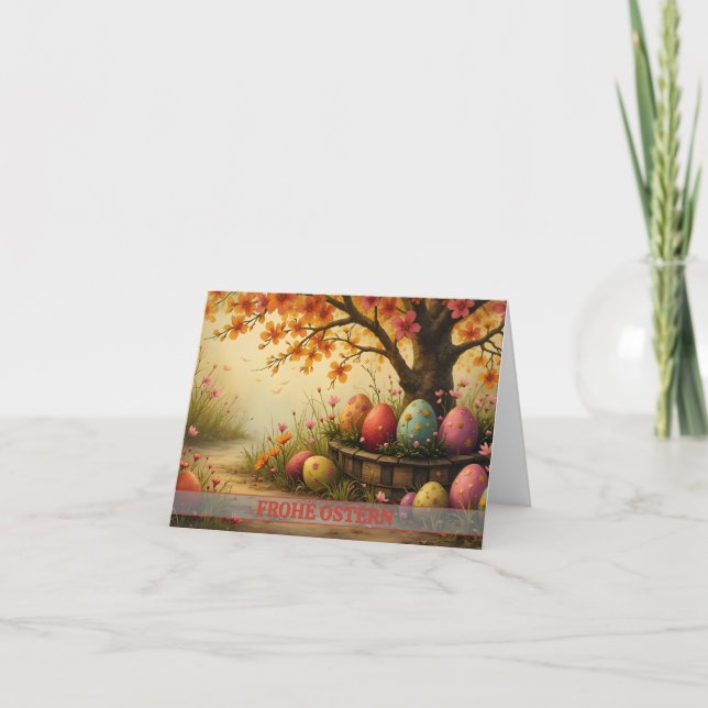 Frühlingsblütenzauber mit Ostereierpracht Card (Front)