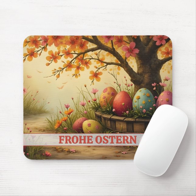 Frühlingsblütenzauber mit Ostereierpracht Mouse Pad (With Mouse)