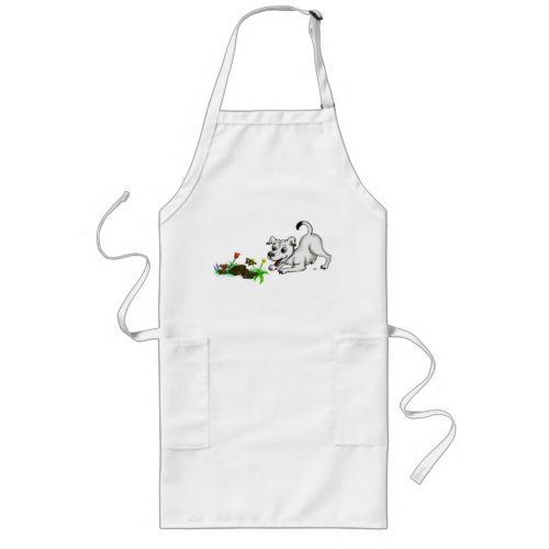 Frhlingserwachen Welpe mit Schmetterling Long Apron