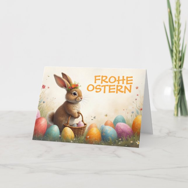 Frühlingsgrüß vom Osterhasen Card (Front)
