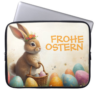 Frühlingsgrüß vom Osterhasen Laptop Sleeve