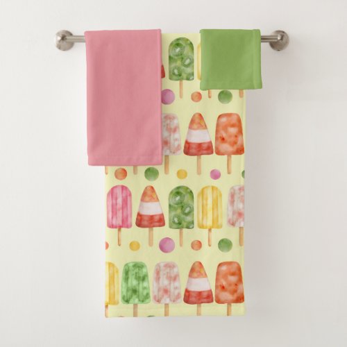 Fruir Popcicles Bath Towel Set