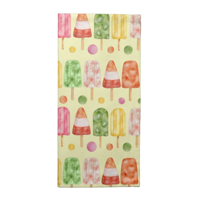 Fruir Popcicles Cloth Napkin (Half Fold)
