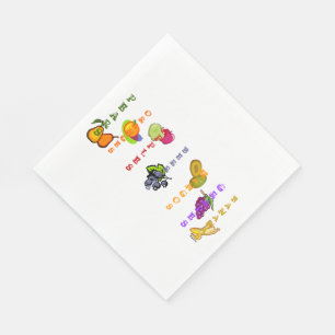 Fruit and Blueberries Napkins