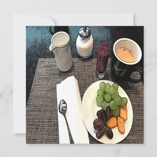 Fruit and Coffee Note Card (Front)