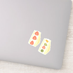 Fruit And Cream Dessert Sandwiches Sticker