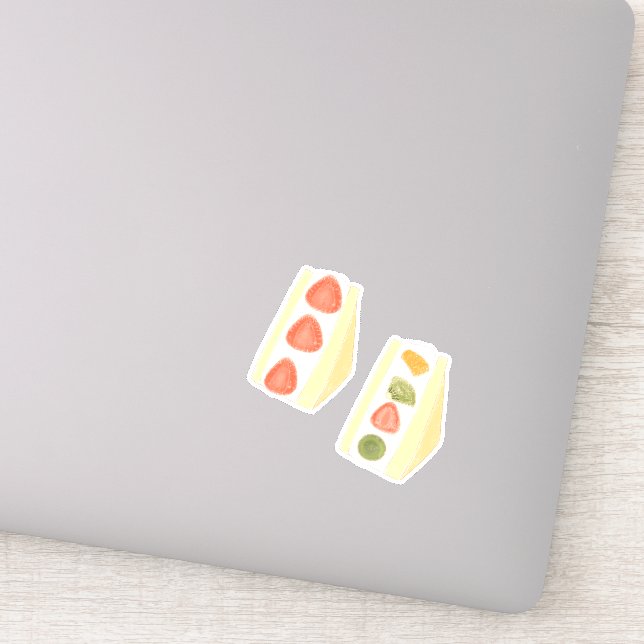 Fruit And Cream Dessert Sandwiches Sticker (Detail)