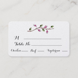 Fruit and Floral Watercolor Wedding Place Card