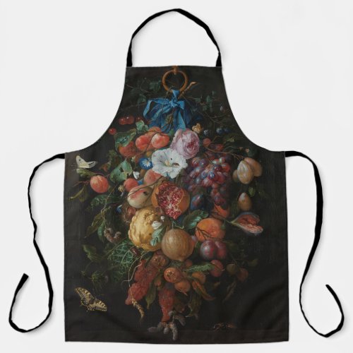 FRUIT AND FLOWERS by JAN DAVIDSZ DE HEEM Apron