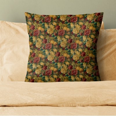 Fruit and Flowers Floral Cushion