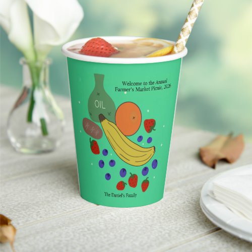 Fruit and Oil 12-oz Event Paper Cups