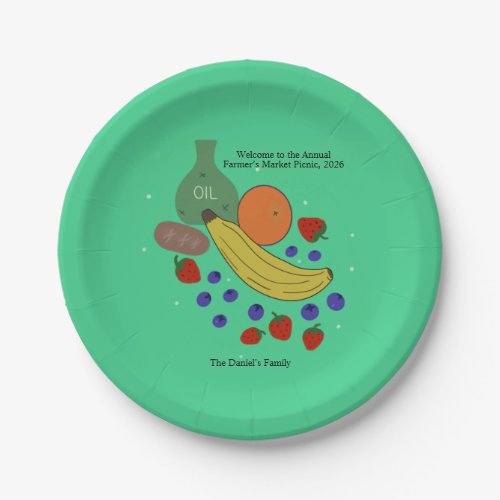 Fruit and Oil 7-inch Event Plates