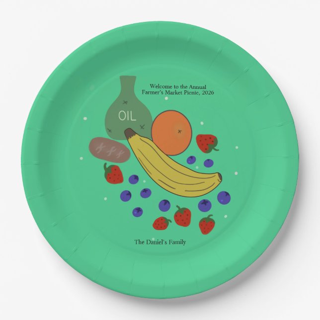 Fruit and Oil 9-inch Event Plates (Front)