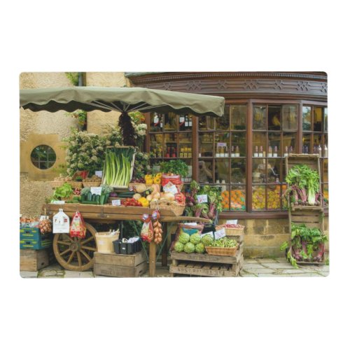 Fruit and Veg Colorful English Village Store Placemat