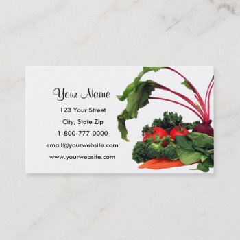 Fruit And Vegetable 3 Business Cards by AJsGraphics at Zazzle