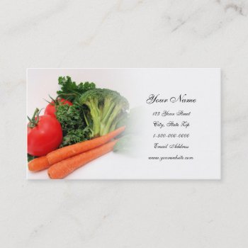 Fruit And Vegetable 4 Business Cards by AJsGraphics at Zazzle