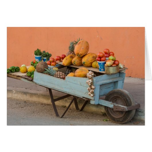 Fruit and vegetable cart, Cuba Cards (Front Horizontal)