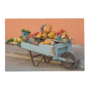 Fruit and vegetable cart, Cuba Placemat