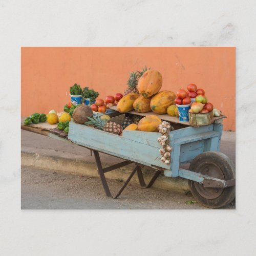 Fruit and vegetable cart Cuba Postcard