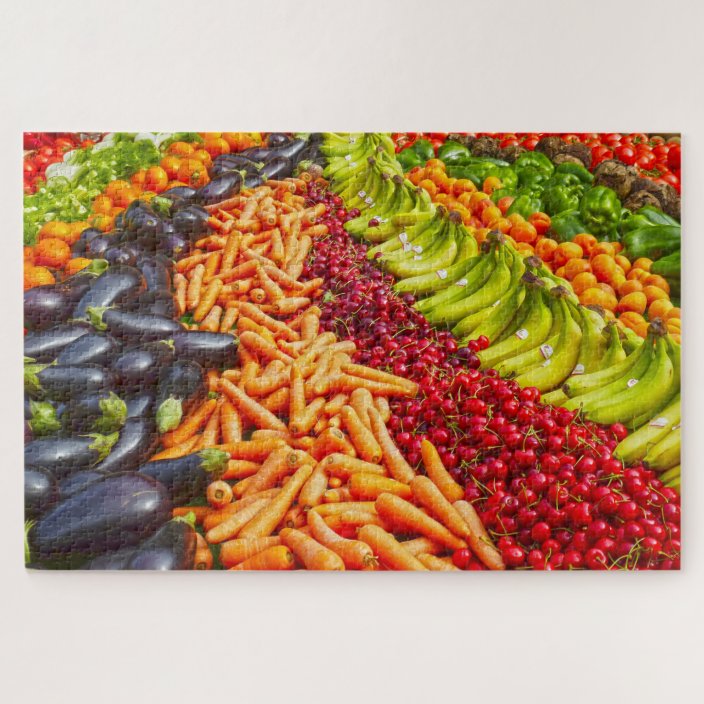 Fruit and Vegetable Collection Jigsaw Puzzle | Zazzle.com