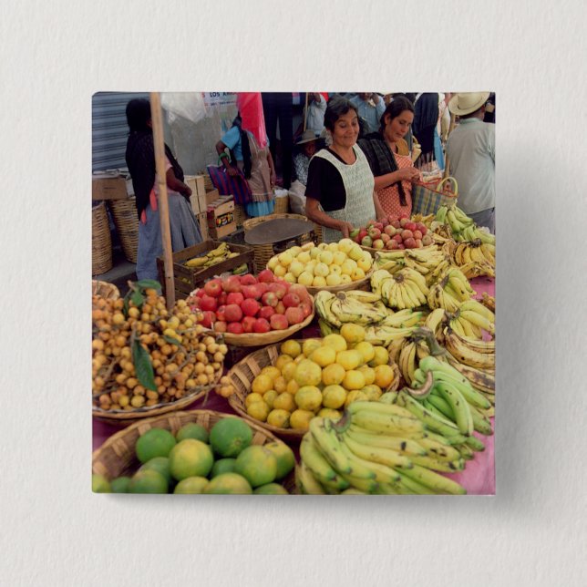 Fruit and vegetable stall pinback button (Front)