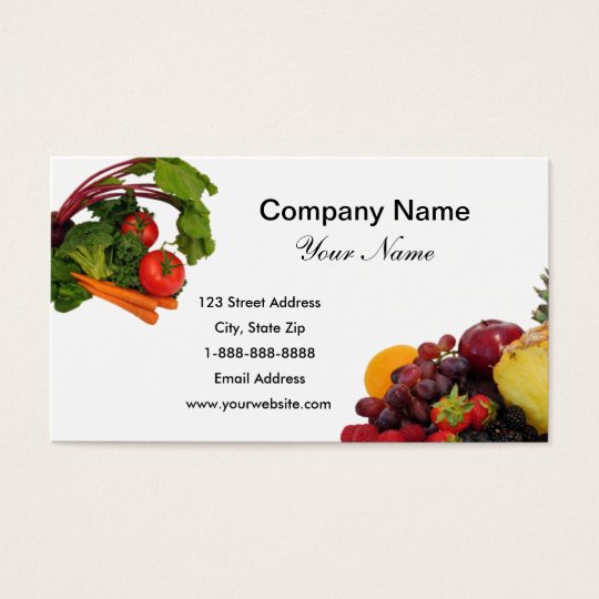 Fruit and Vegetables 2 Business Cards