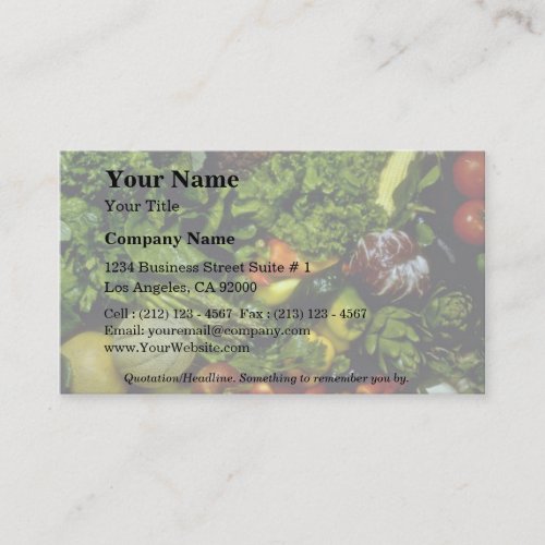Fruit and vegetables business cards