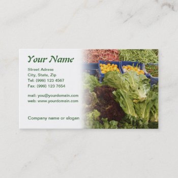 Fruit And Vegetables Business Card by sponner at Zazzle