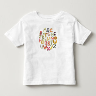 Fruit and Veggie Alphabet - Food ABC - Toddler T-shirt
