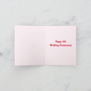 Fruit Anniversary 4th wedding card 