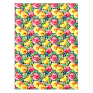 Fruit apple pear summer watercolor pattern tablecloth