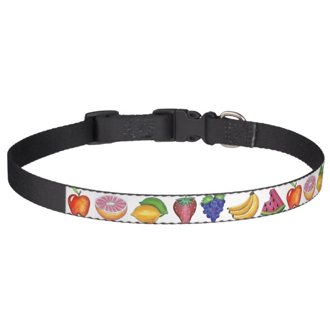 Fruit Apple Watermelon Banana Grape Lemon Lime Pet Collar (Front)