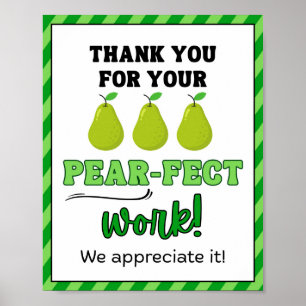 Fruit, Appreciation Week Sign, Staff Appreciation Poster