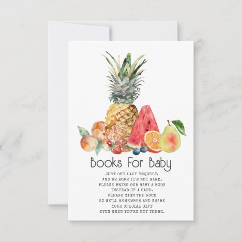 Fruit Baby Shower Book Request Books For Baby Invitation
