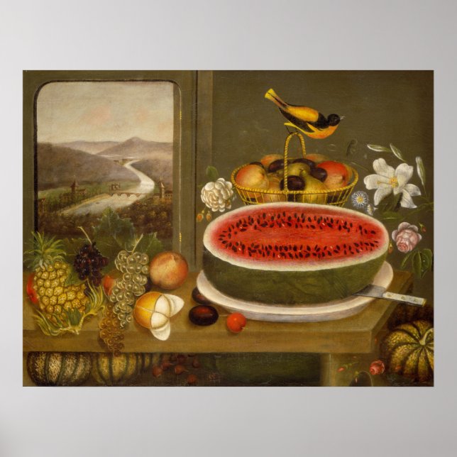 Fruit & Baltimore Oriole - Wagguno Fine Art Poster (Front)