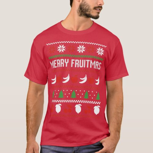 Fruit Banana Apple Bird Ugly Christmas Sweater Mer