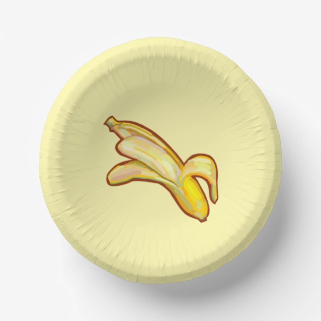 Fruit Bananas Banana Paper Bowls (Front)
