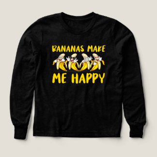 Fruit Bananas Make Me Happy Banana Tri-Blend Shirts