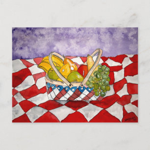 fruit basket 4 still life post cards art food