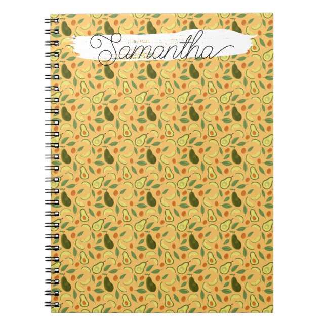 Fruit Basket Collection - Avocado Notebook (Front)