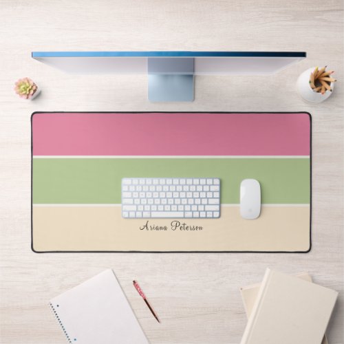 Fruit Basket Color Script Horizontal Stripe Desk Mat