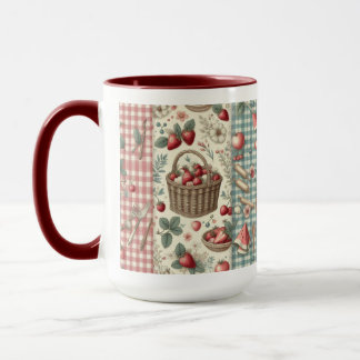 Fruit Basket Gingham Fun Mug