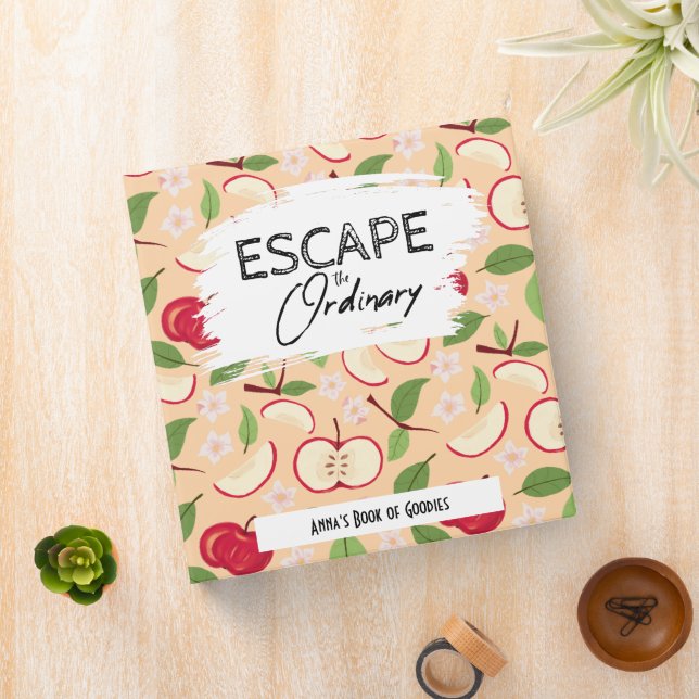 Fruit Basket Pattern Collection - Apples 3 Ring Binder (In Situ)