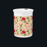 Fruit Basket Pattern Collection - Apples Beverage Pitcher<br><div class="desc">Fruit Basket Collection of 10 sweet and tasty fruits. The first one in this collection is the Apple pattern. Great for home decor and housewarming party gifts.</div>