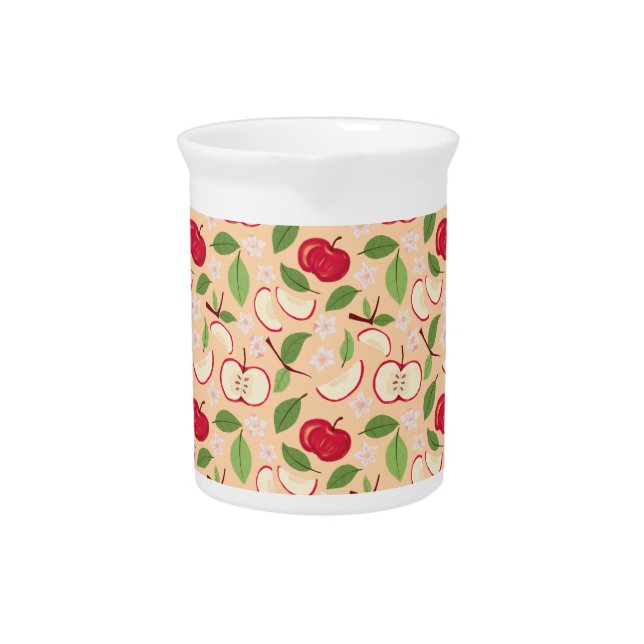 Fruit Basket Pattern Collection - Apples Beverage Pitcher (Front)