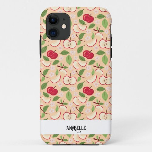 Fruit Basket Pattern Collection _ Apples iPhone 11 Case