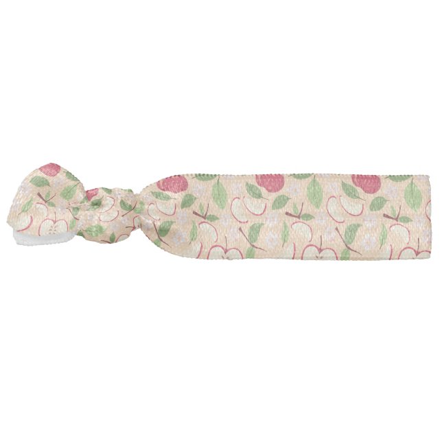 Fruit Basket Pattern Collection - Apples Elastic Hair Tie (Left)