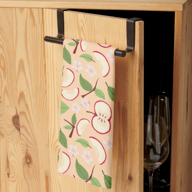 Fruit Basket Pattern Collection - Apples  Kitchen Towel (Thirds Fold)