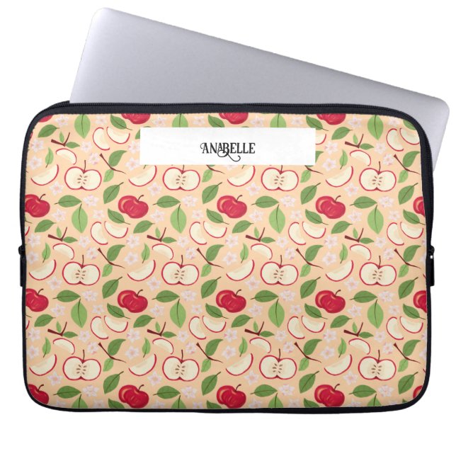 Fruit Basket Pattern Collection - Apples Laptop Sleeve (Front)